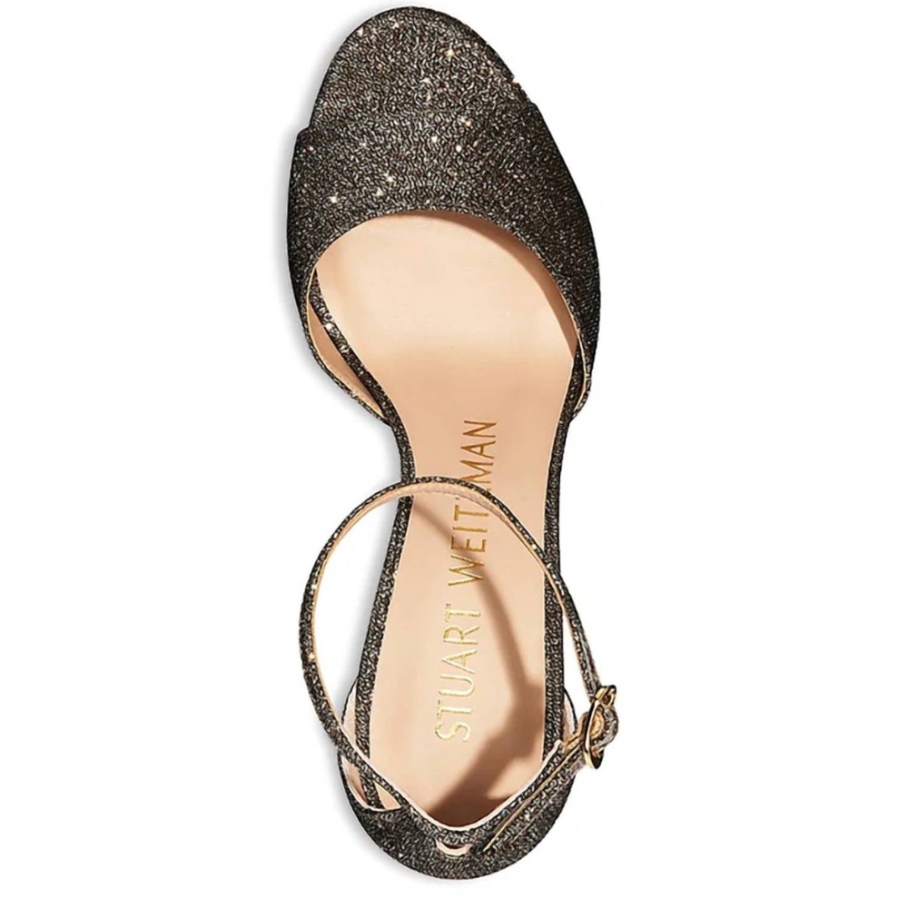 NWT | Stuart Weitzman Discoplatform Sandals New Pyrite | Sz 8 - Picture 3 of 16